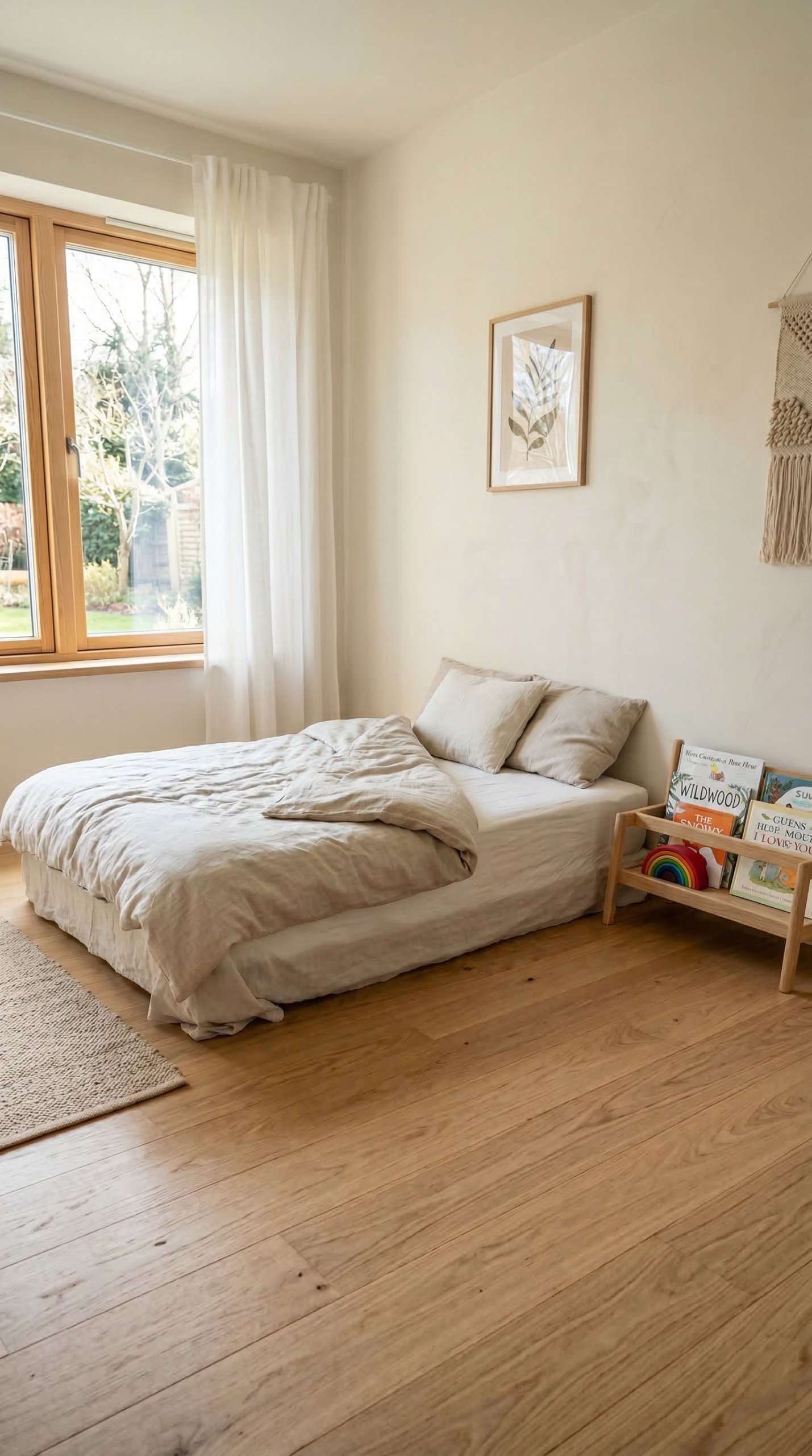 Montessori Bed: 7 Benefits, Types and Safety Guide for Parents 3 low montessori floor bed minimalist bedroom